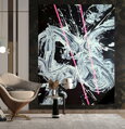 White on black, 150 X 200 cm