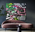 Color on black, 150 x 130 cm