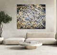 Gold on black, 120 x 150 cm