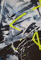 White on black neon, 200 x 200 cm 