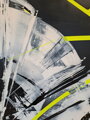 White on black neon, 200 x 200 cm 
