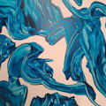 Greenblau experimental, 140 x 160 cm