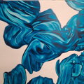 Greenblau experimental, 140 x 160 cm