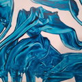 Greenblau experimental, 140 x 160 cm