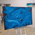 Soft-dark blue, 75 x 115 cm