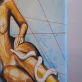 White snake wisdom, 100 x 90 cm / s pozlacovaním /