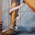 White snake wisdom, 100 x 90 cm / s pozlacovaním /