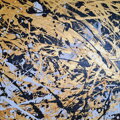 Gold on black, 120 x 150 cm