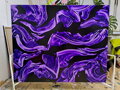 Violet on black, 160 x 130 cm