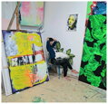 Yellow & red, 150 x 120 cm