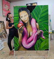 Eva in the jungle , 170 x 130 cm