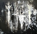 White on black, 110 x 110 cm 