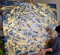 Gold on black, 120 x 150 cm