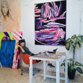 Happy strokes, 150 x 120 cm