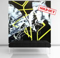 White on black neon, 200 x 200 cm 