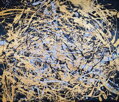 Gold on black, 120 x 150 cm