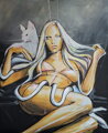 Light in darkness, 190 x 140 cm