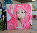 Quantum_leap_girl, 200 x 200 cm