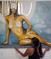 Golden sun, 150 x 160 cm