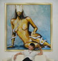 White snake_wisdom, 170 x 170cm 