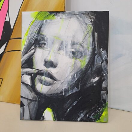 Black&white girl, 50 x 40 cm