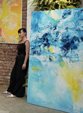 Into the blue, 200 x 150 cm
