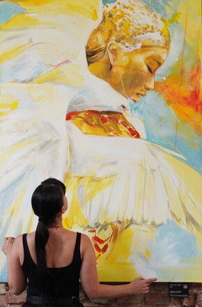 Held by light, 165 x 125 cm
