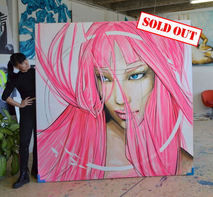 QUANTUM LEAP GIRL, 200 x 200 cm