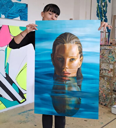 Morning lake, 91 x 61 cm