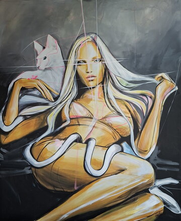 Light in darkness, 190 x 140 cm