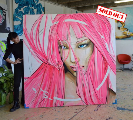 QUANTUM LEAP GIRL, 200 x 200 cm