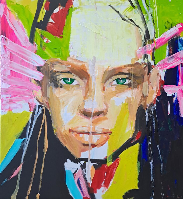 Girl with vision, 120 x 110 cm