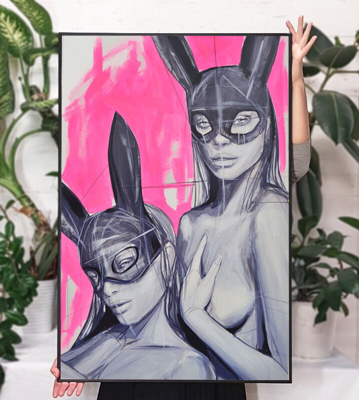 Super Limited Edition of " BUNNY GIRLS_pink "