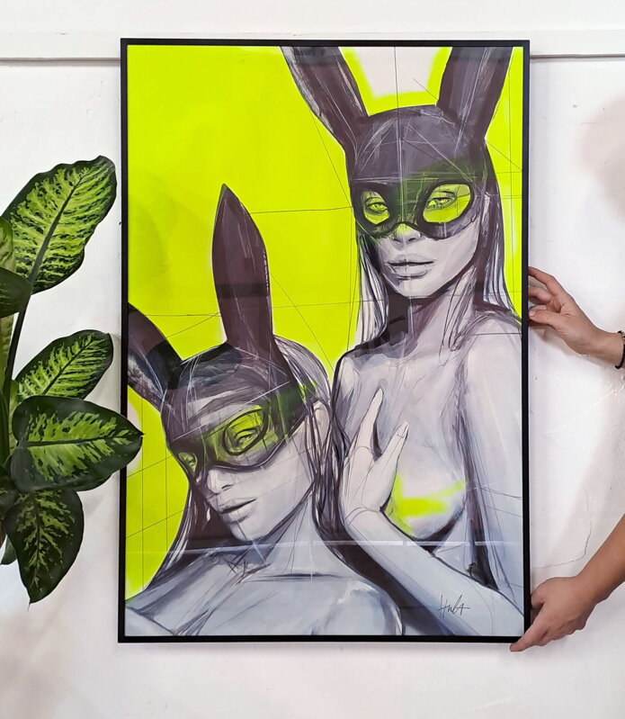 Super Limited Edition of  " BUNNY GIRLS_neon "