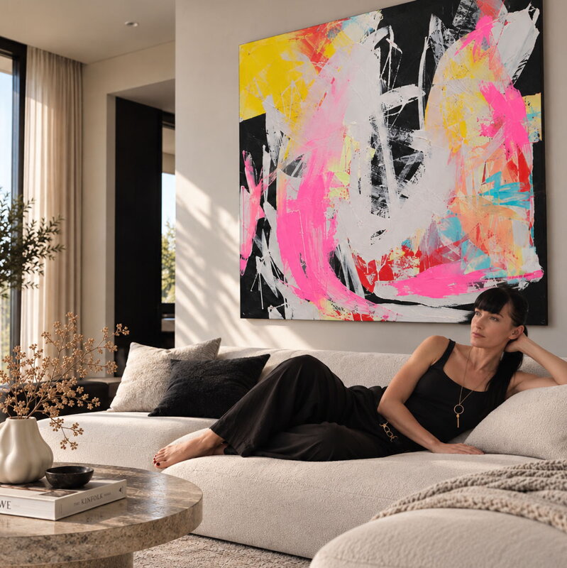 Black & bloom , 150 x 160 cm