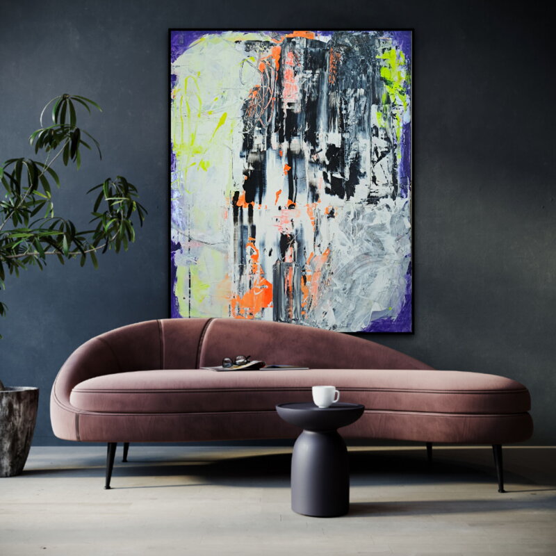 Mystic black&white, 150 x 120 cm