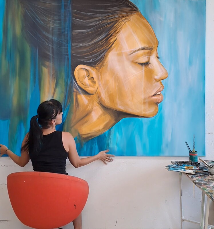 Water game / introspection,  150 x 200 cm