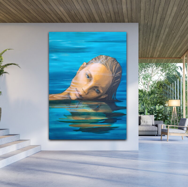 Morning lake , 200 X 150 cm