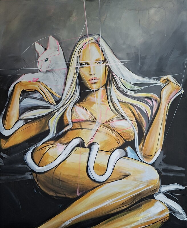 Light in darkness, 190 x 140 cm